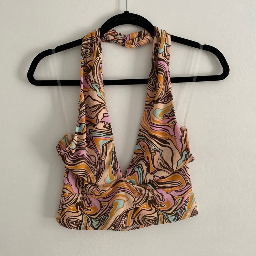 Timing Kiki Halter Tank Cropped Top